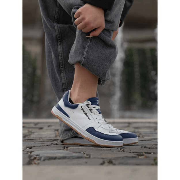 Barefoot Sneakers Barebarics Wave - White & Dark Blue