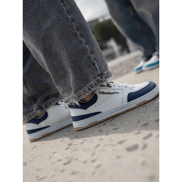 Barefoot Sneakers Barebarics Wave - White & Dark Blue