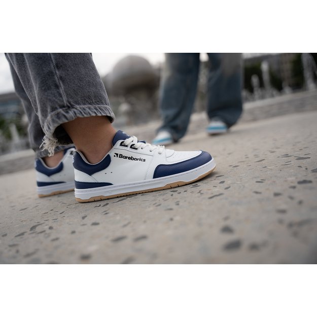 Barefoot Sneakers Barebarics Wave - White & Dark Blue