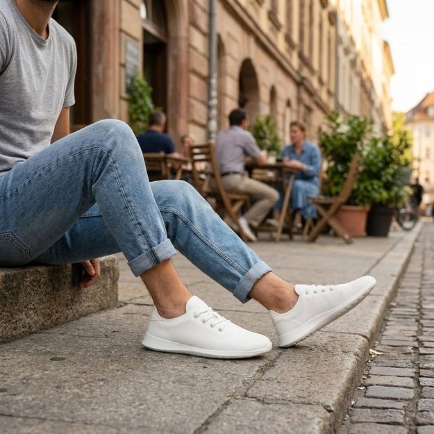 Barefoot Tenisky GROUNDIES&reg; Balance 2.0 B&iacute;l&eacute;