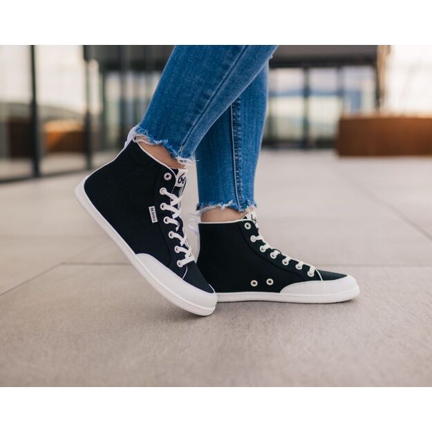 Barefoot Sneakers Be Lenka Rebound - High Top - Black & White