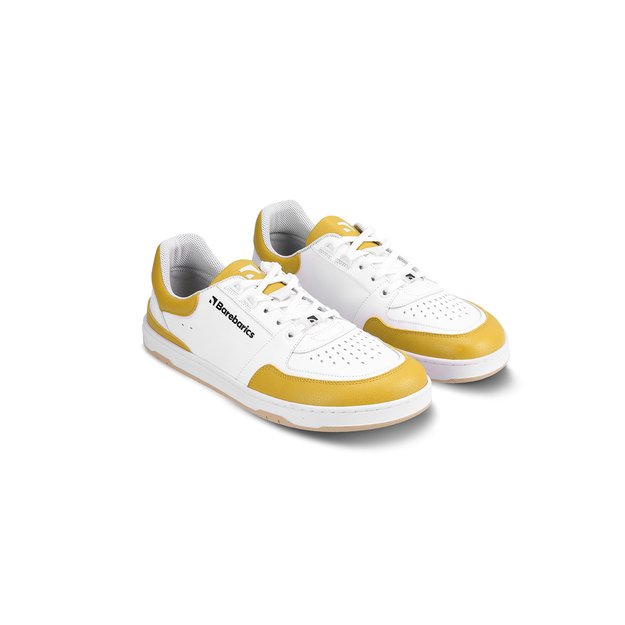 Barefoot Sneakers Barebarics Wave - White & Sunset Yellow