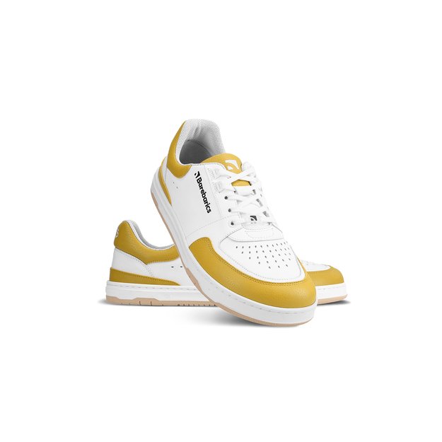 Barefoot Sneakers Barebarics Wave - White & Sunset Yellow