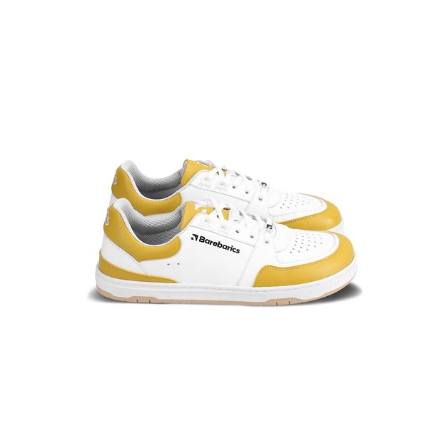 Barefoot Sneakers Barebarics Wave - White & Sunset Yellow