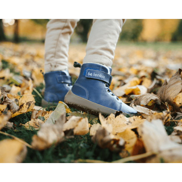 Winter barefoot boots Be Lenka Winter Kids - Ocean Blue