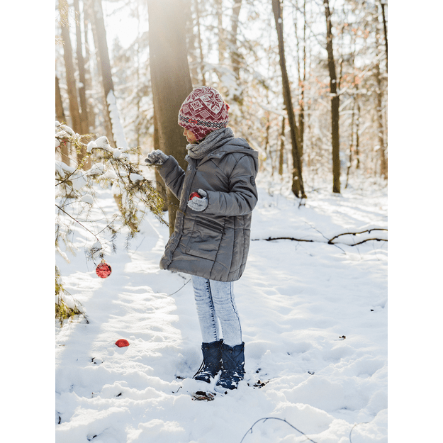 Winter Kids Barefoot Be Lenka Snowfox Kids 2.0 - Dark & Light Blue