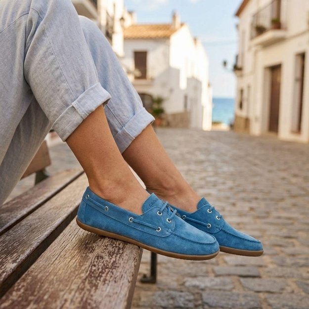 D&aacute;msk&eacute; Barefoot Tenisky GROUNDIES&reg; Bay Nebesky modr&eacute;