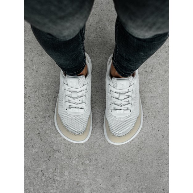 Barefoot Sneakers Barebarics Vaporo - White & Beige