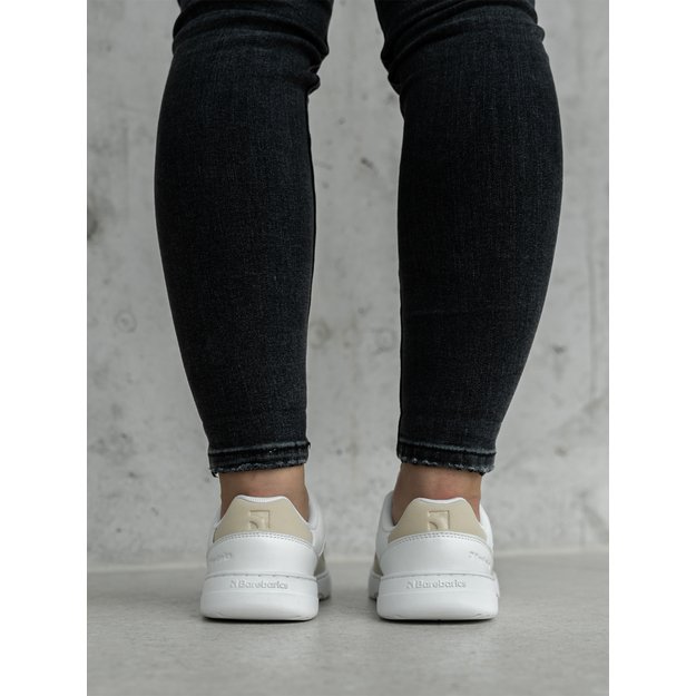Barefoot Sneakers Barebarics Vaporo - White & Beige