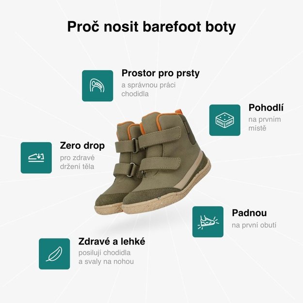 Dětsk&eacute; Barefoot Zateplen&eacute; Kotn&iacute;kov&eacute; Boty GROUNDIES&reg; Ottawa Khaki Oranžov&eacute;