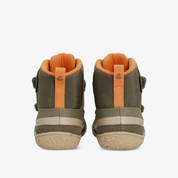 Dětsk&eacute; Barefoot Zateplen&eacute; Kotn&iacute;kov&eacute; Boty GROUNDIES&reg; Ottawa Khaki Oranžov&eacute;