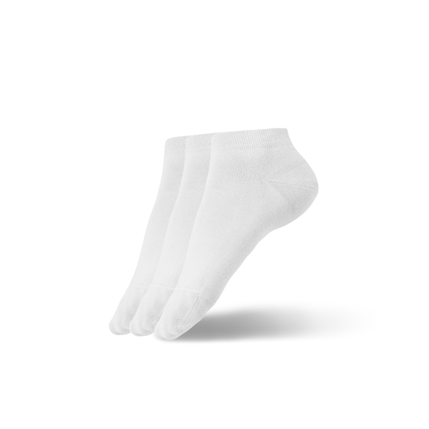 Barefoot kojinės - žemo kirpomo - Essentials - balta - 3 poros