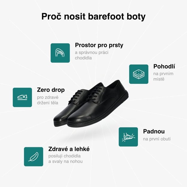 GROUNDIES® barefoot klasikiniai batai  Trento juoda