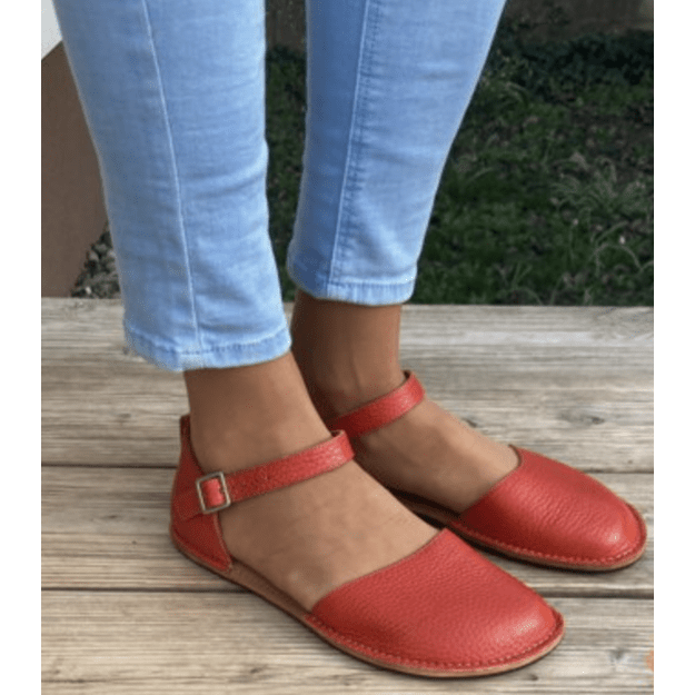 Minimus barefoot odinės basutės Crane raudona