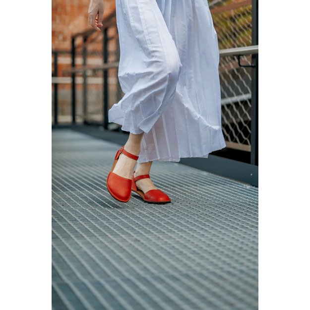 Minimus barefoot odinės basutės Crane raudona 1