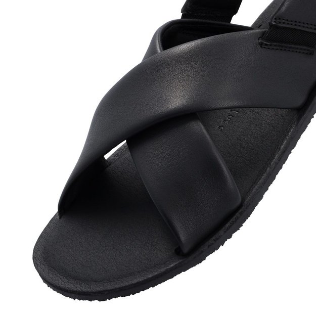 GROUNDIES® barefoot basutės moterims  Verona 2.0  juoda (oda)