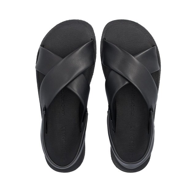 GROUNDIES® barefoot basutės moterims  Verona 2.0  juoda (oda)