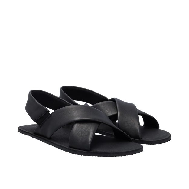 GROUNDIES® barefoot basutės moterims  Verona 2.0  juoda (oda)