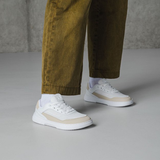 Barefoot Sneakers Barebarics Vaporo - White & Beige