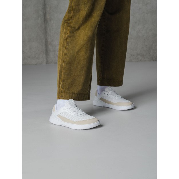 Barefoot Sneakers Barebarics Vaporo - White & Beige