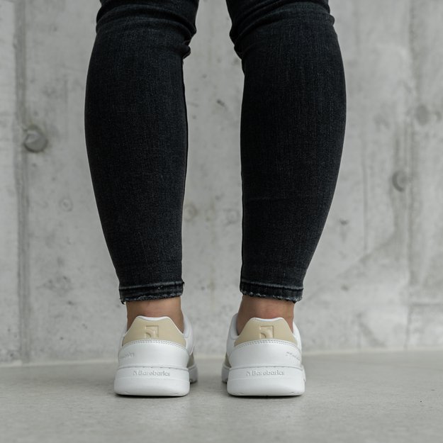 Barefoot Sneakers Barebarics Vaporo - White & Beige