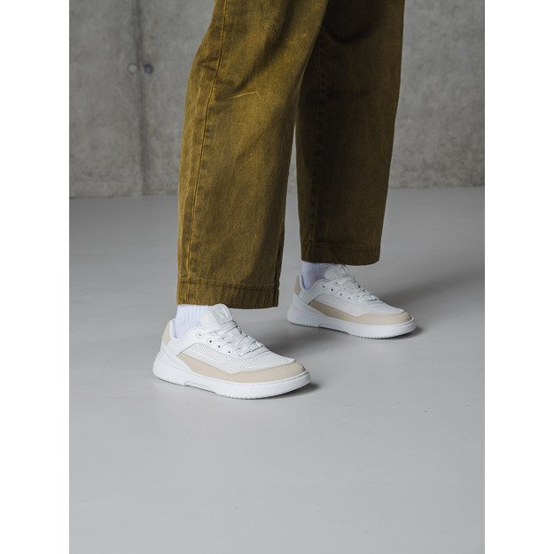 Barefoot Sneakers Barebarics Vaporo - White & Beige