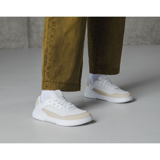 Barefoot Sneakers Barebarics Vaporo - White & Beige