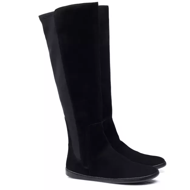 ZAQQ barefoot ilgaauliai batai QATCH Velours Black 2