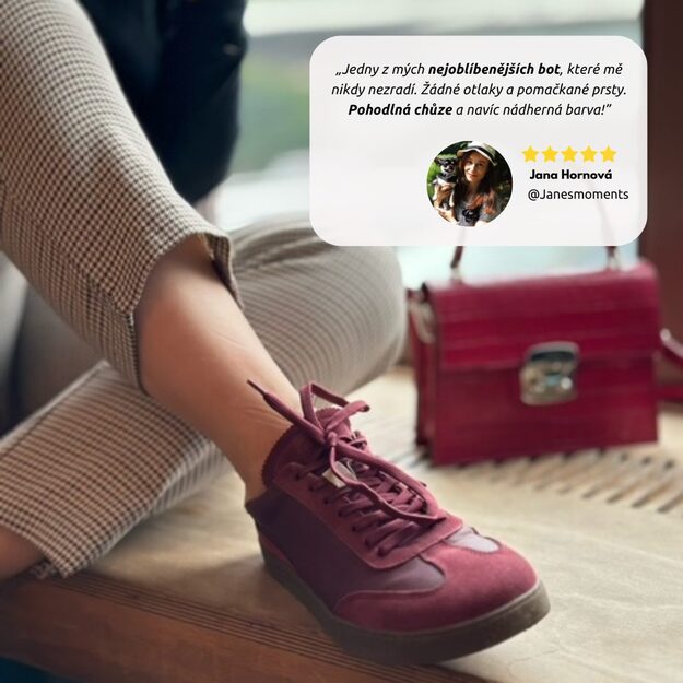 GROUNDIES® barefoot kedai Panama burgundiška 2