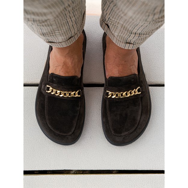 Barefoot Moccasins Be Lenka Prestage - Dark Brown & Gold