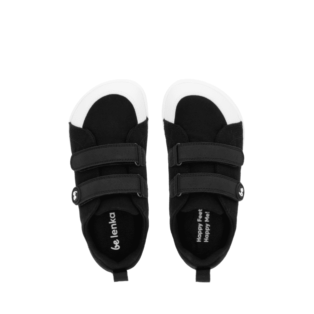 Kids barefoot sneakers Be Lenka Canvi Preschool - Black & White