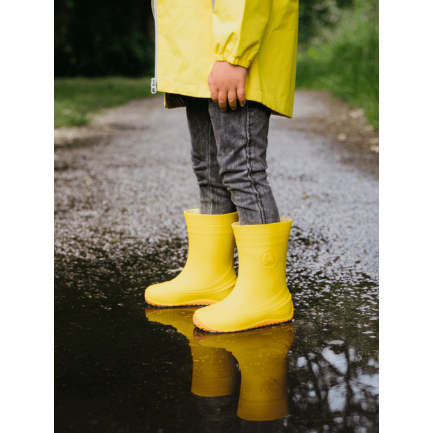 Kids Barefoot Rain Bootss Be Lenka Pudds - Yellow