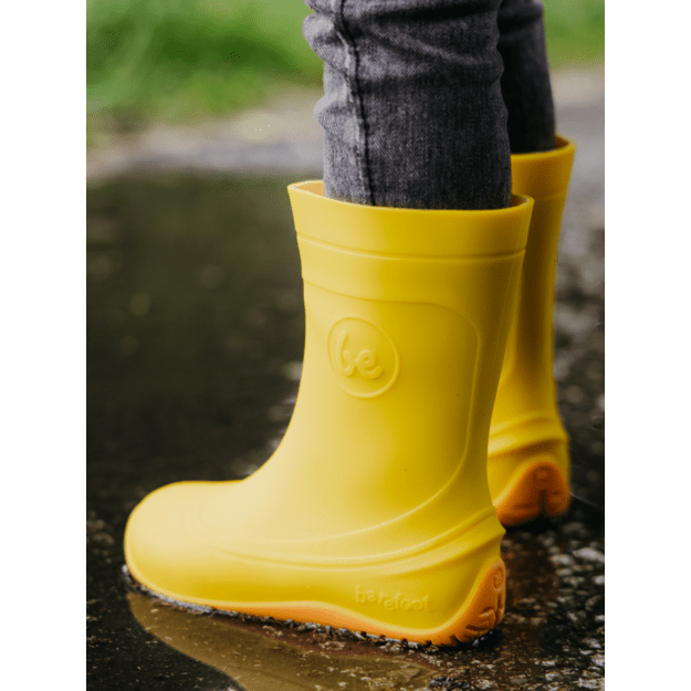Kids Barefoot Rain Bootss Be Lenka Pudds - Yellow