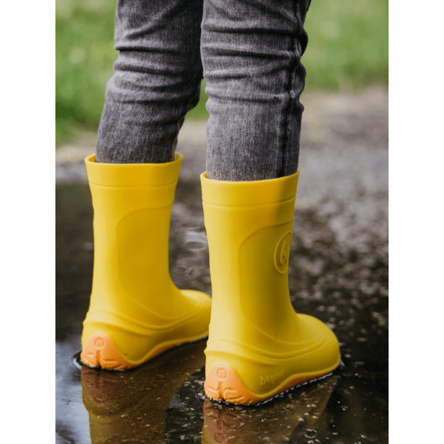 Kids Barefoot Rain Bootss Be Lenka Pudds - Yellow