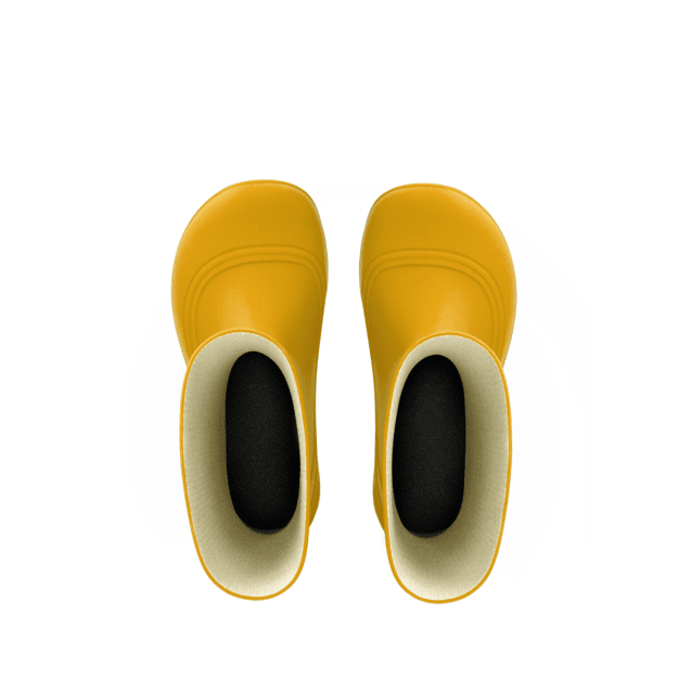 Kids Barefoot Rain Bootss Be Lenka Pudds - Yellow