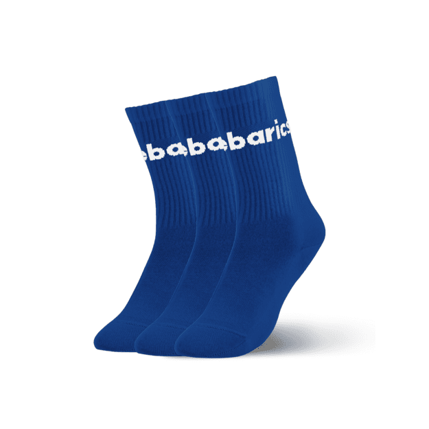 Barebarics - Barefoot Socks - Crew - Blue - Big logo - 3 pack
