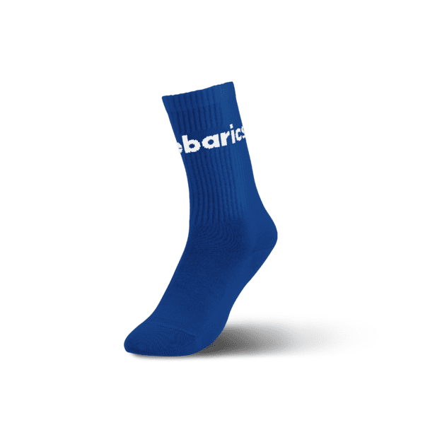 Barebarics - Barefoot Socks - Crew - Blue - Big logo - 3 pack