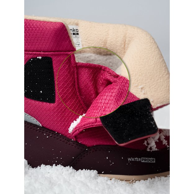Kids barefoot snow boots Be Lenka Ailo Kids - Berry