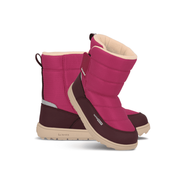 Kids barefoot snow boots Be Lenka Ailo Kids - Berry