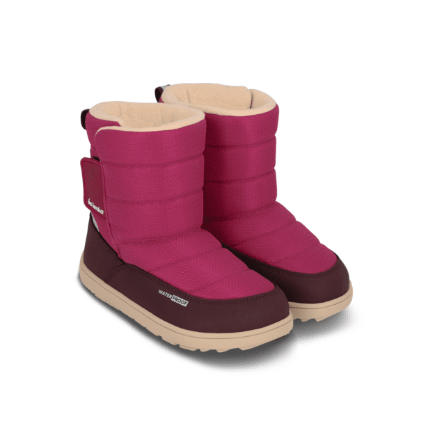 Kids barefoot snow boots Be Lenka Ailo Kids - Berry