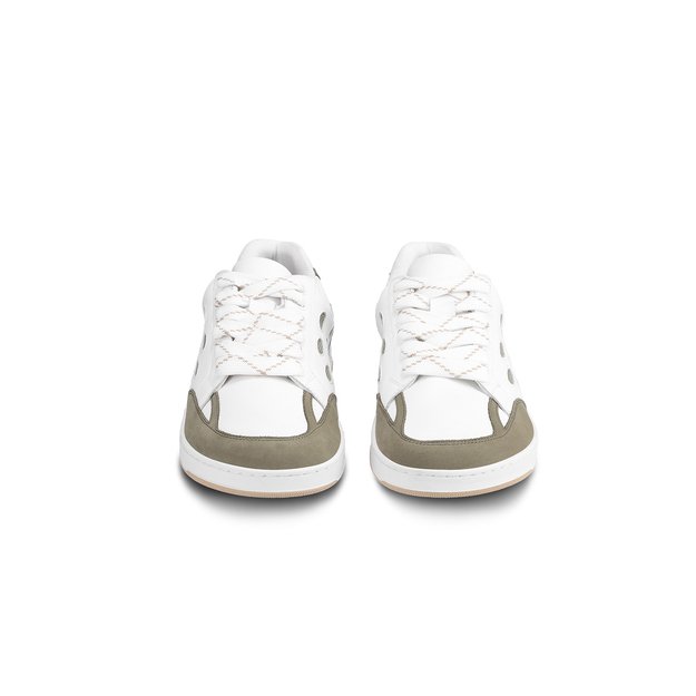 Barefoot Sneakers Barebarics Fusion - White & Army Brown