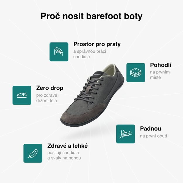 GROUNDIES® barefoot shoes Amsterdam grey