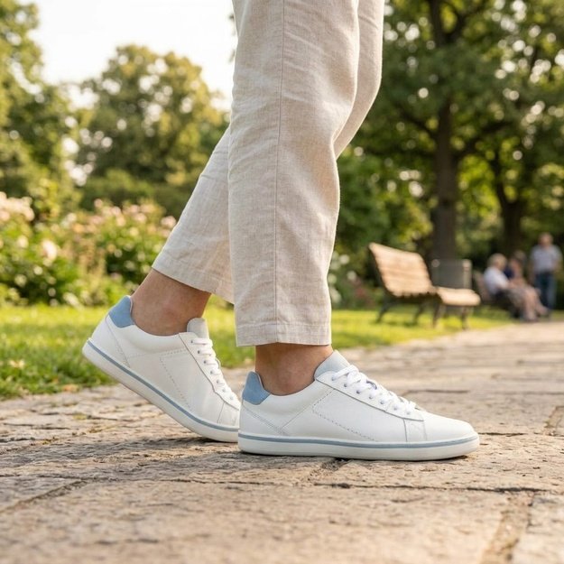 Barefoot Tenisky GROUNDIES&reg; Galaxy B&iacute;lo Nebesky modr&eacute;