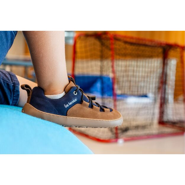 Kids barefoot sneakers Be Lenka Xplorer - Dark Brown & Navy