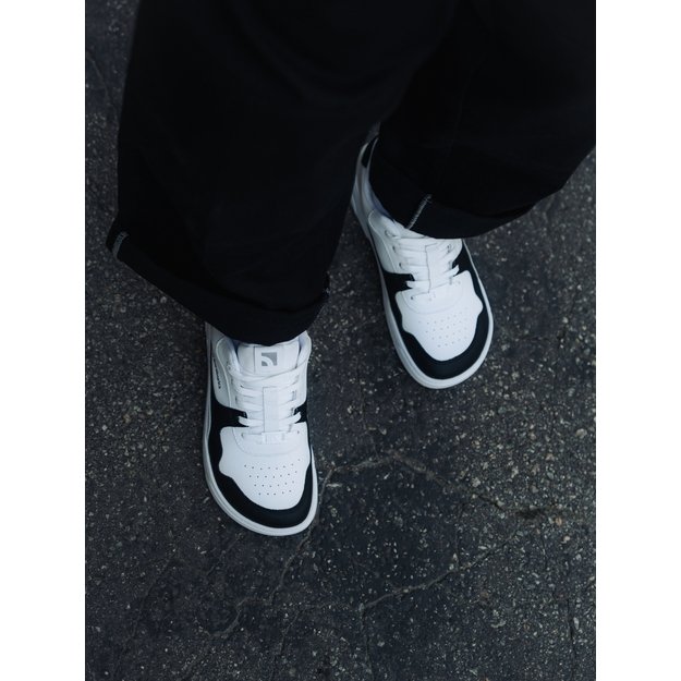 Barefoot Sneakers Barebarics Zing - White & Black - Leather