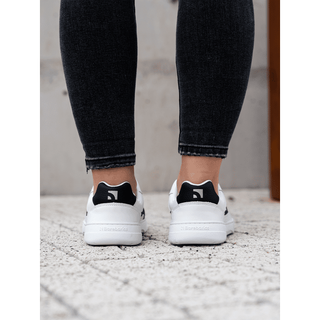 Barefoot Sneakers Barebarics Zing - White & Black - Leather