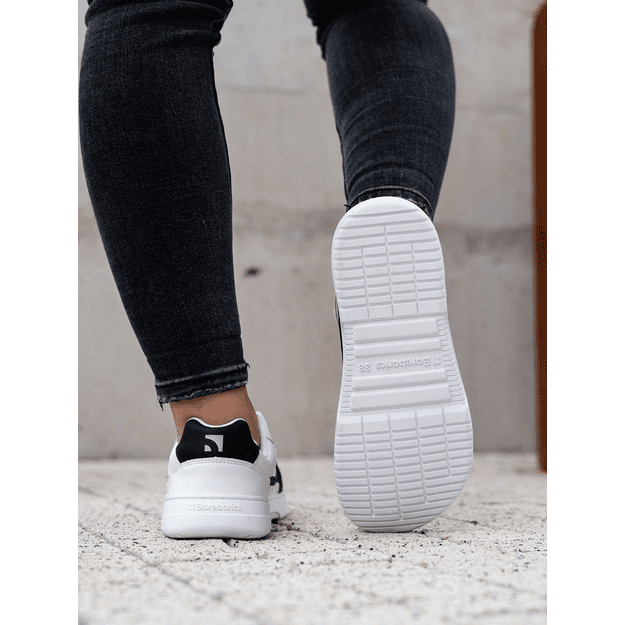 Barefoot Sneakers Barebarics Zing - White & Black - Leather