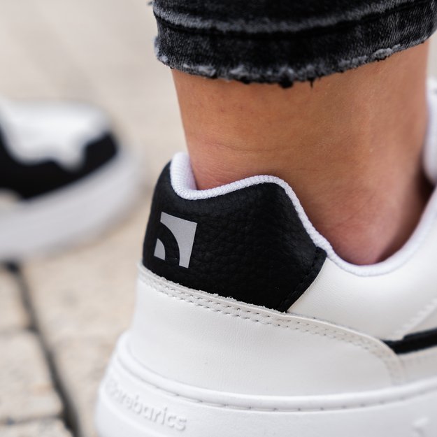 Barefoot Sneakers Barebarics Zing - White & Black - Leather