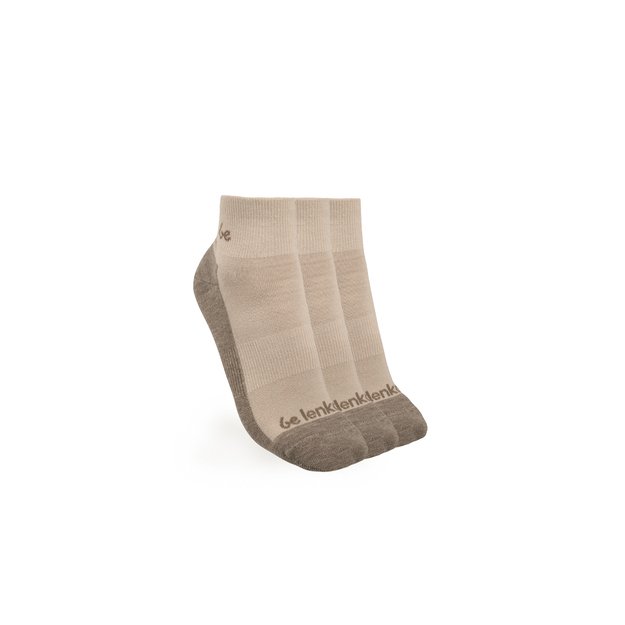 Barefoot Socks Be Lenka - Crew - Merino Wool – Beige - 3 pack