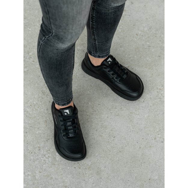 Barefoot Sneakers Barebarics Zing - All Black - Leather